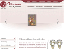 Tablet Screenshot of dharamgemsandjewellers.com